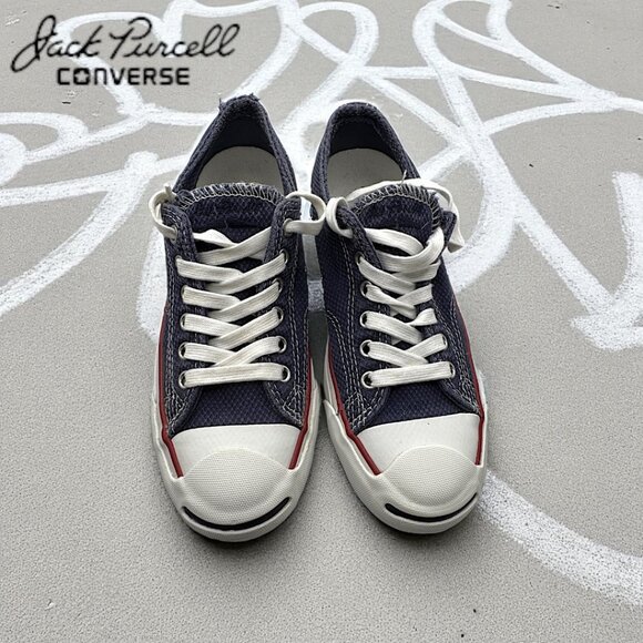 Converse Jack Purcell Low Top Navy Blue Canvas Sneakers 121556 | W- 6 / M- 4.5 - Picture 1 of 12
